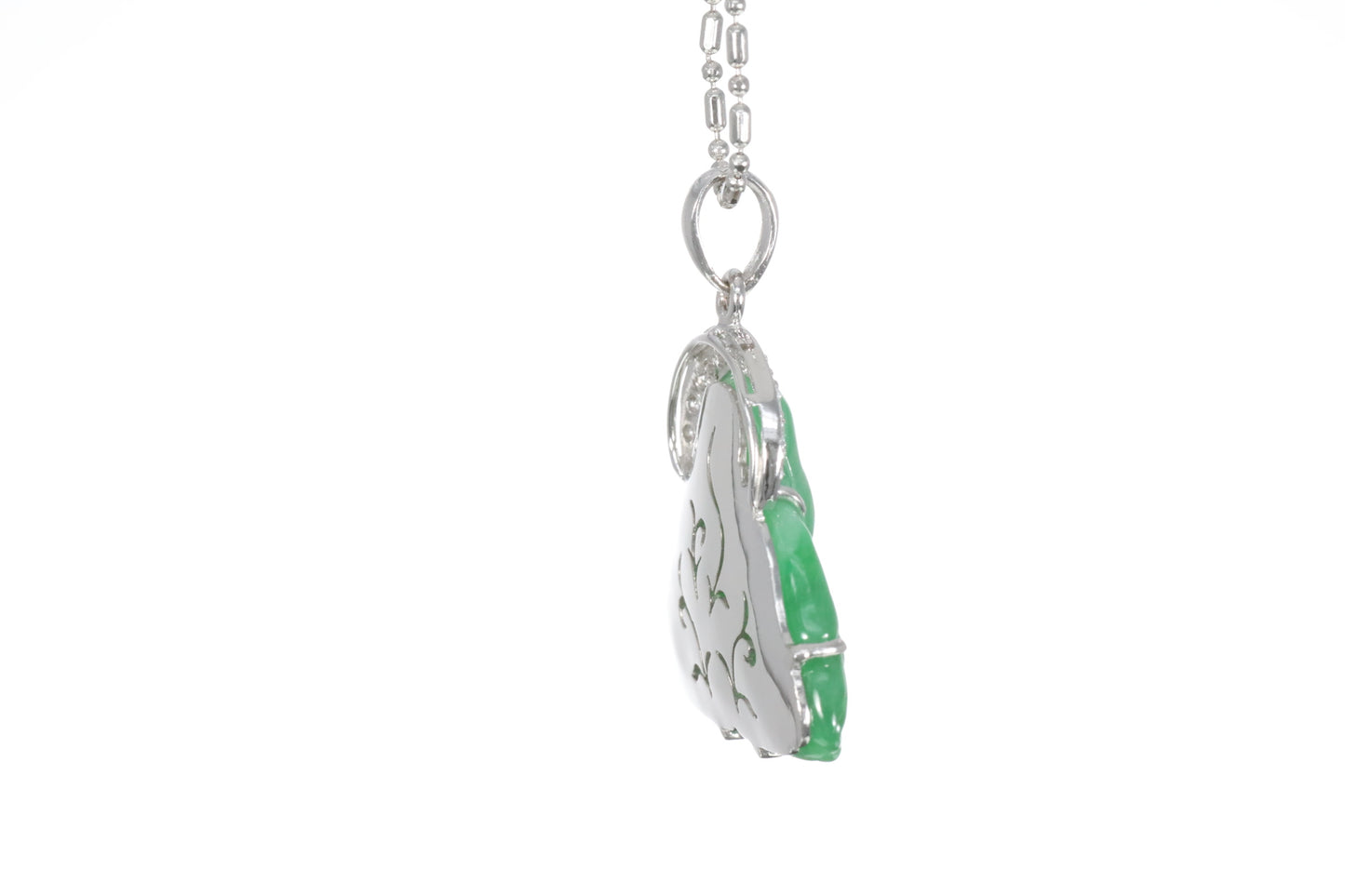 Jadeite Buddha with a Diamond Halo