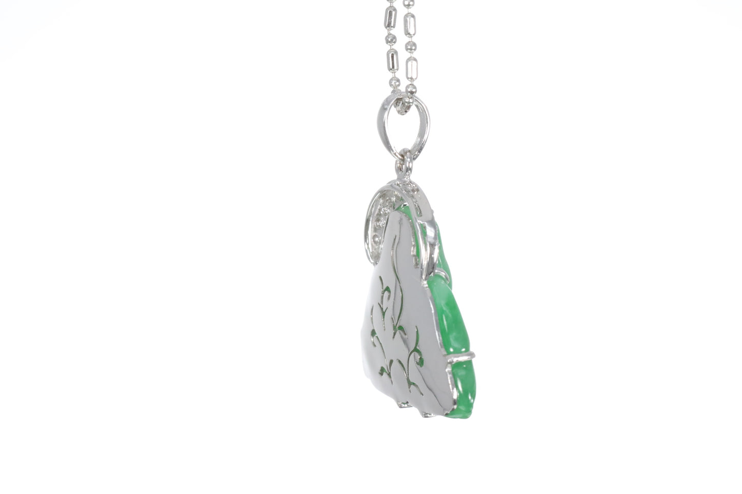 Jadeite Buddha with a Diamond Halo