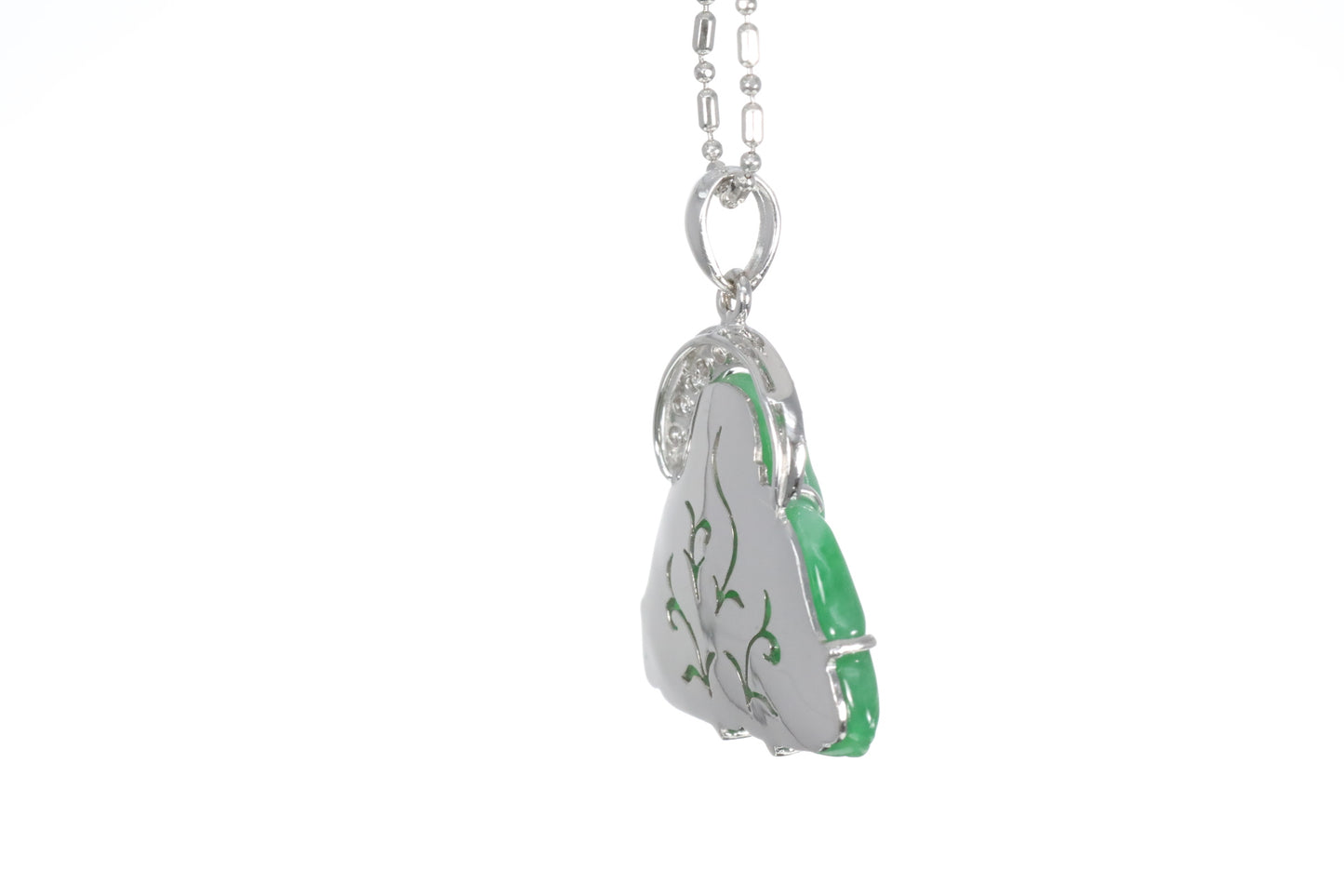 Jadeite Buddha with a Diamond Halo