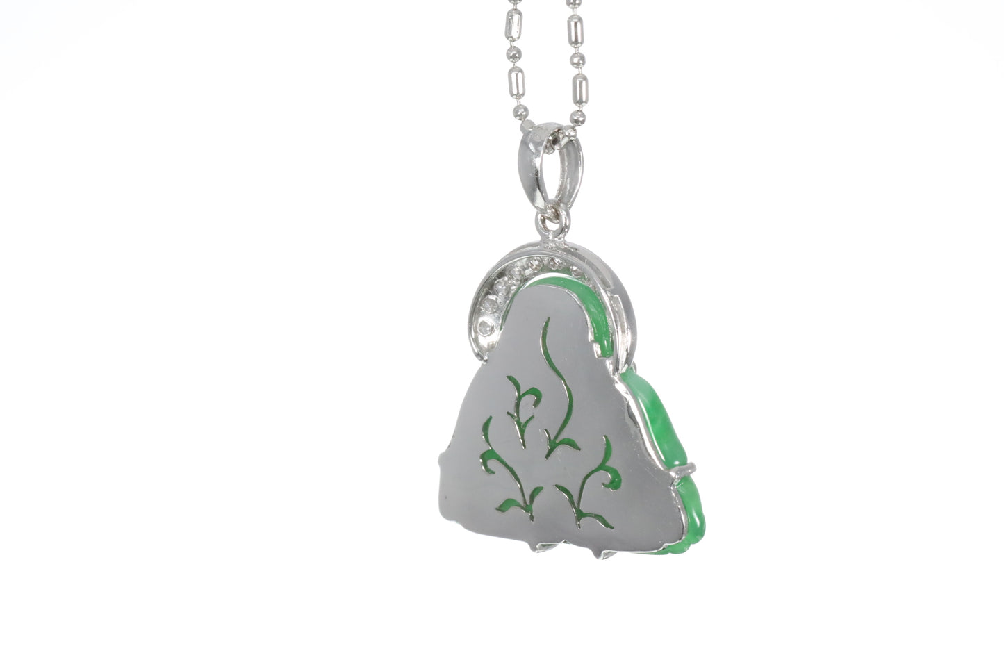 Jadeite Buddha with a Diamond Halo
