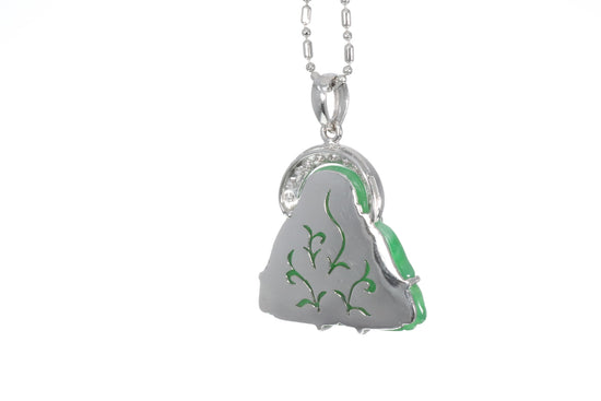 Jadeite Buddha with a Diamond Halo