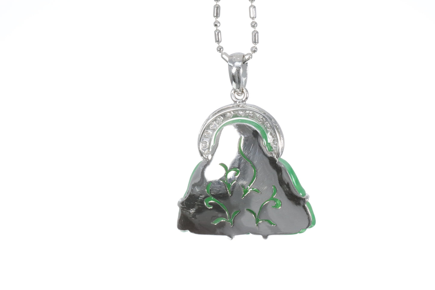Jadeite Buddha with a Diamond Halo