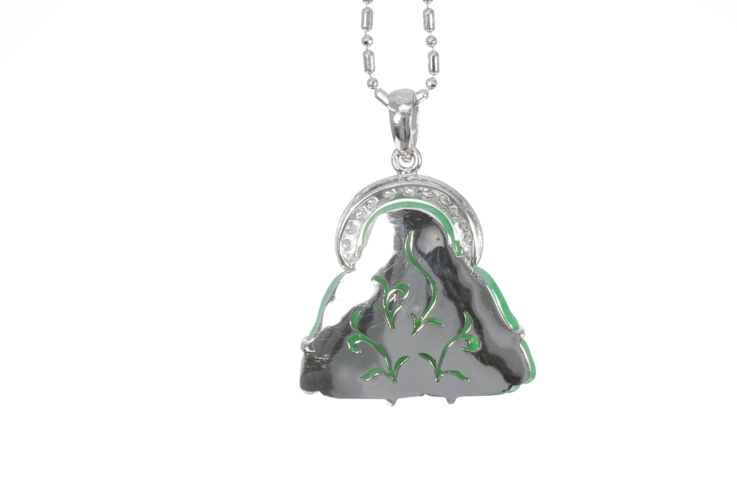 Jadeite Buddha with a Diamond Halo