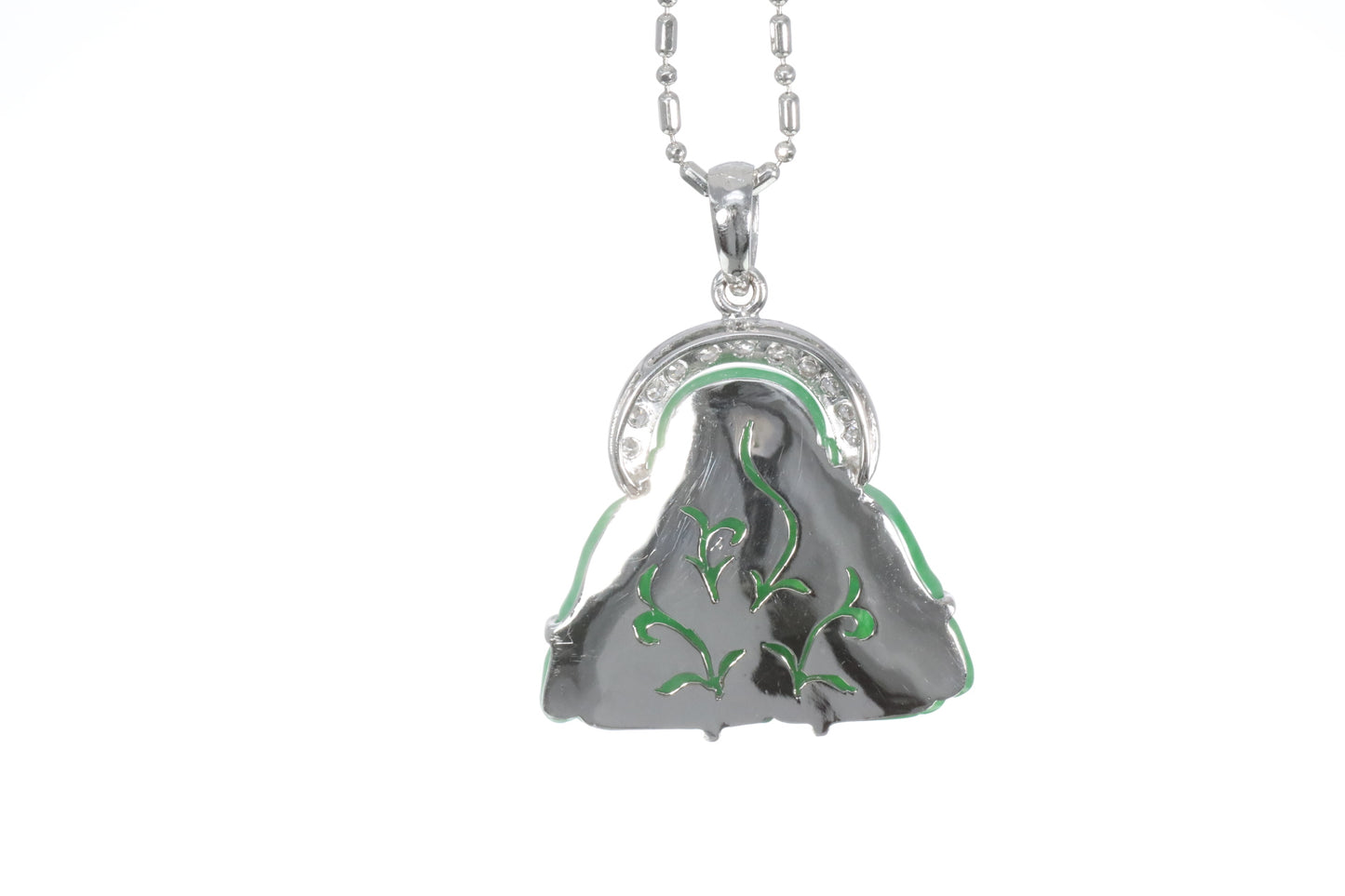 Jadeite Buddha with a Diamond Halo