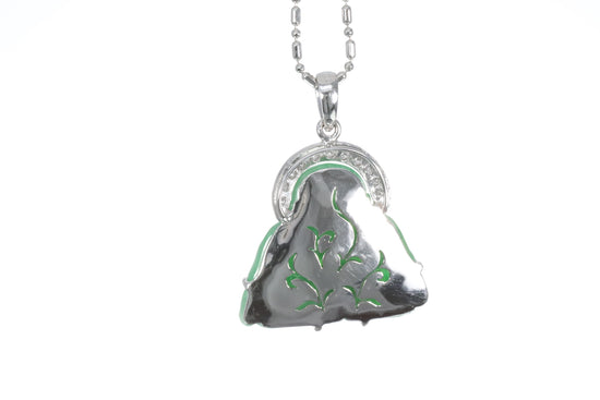 Jadeite Buddha with a Diamond Halo