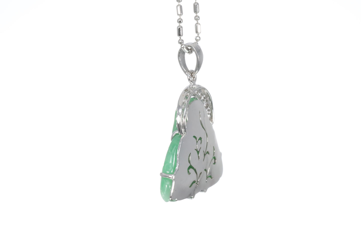 Jadeite Buddha with a Diamond Halo