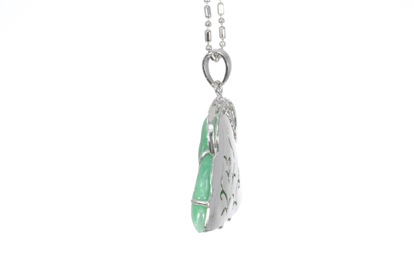 Jadeite Buddha with a Diamond Halo