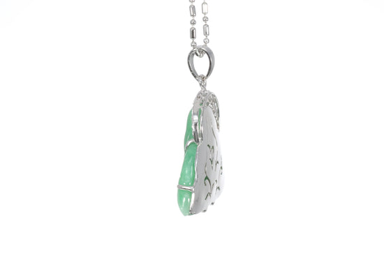 Jadeite Buddha with a Diamond Halo