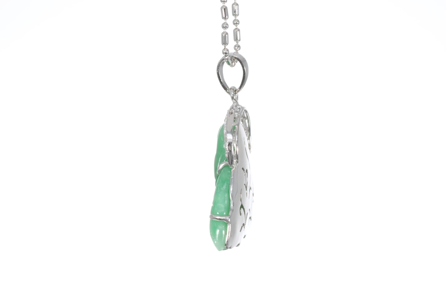 Jadeite Buddha with a Diamond Halo