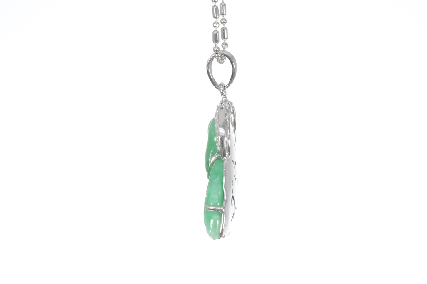 Jadeite Buddha with a Diamond Halo