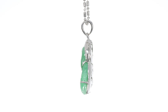 Jadeite Buddha with a Diamond Halo