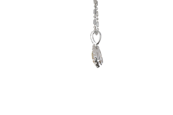 Fancy Yellow Diamond Pear Shaped Pendant