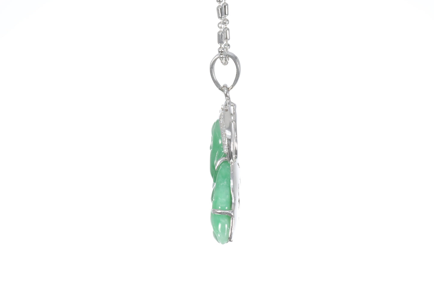Jadeite Buddha with a Diamond Halo