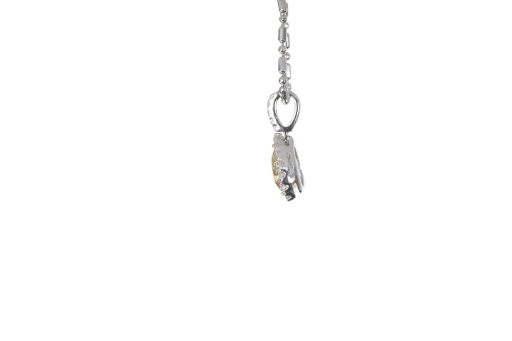 Fancy Yellow Diamond Pear Shaped Pendant