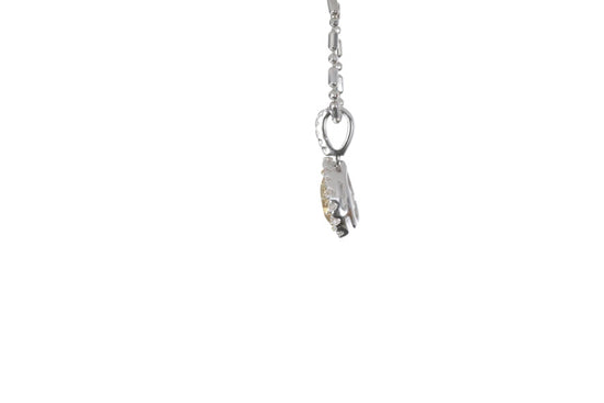 Fancy Yellow Diamond Pear Shaped Pendant