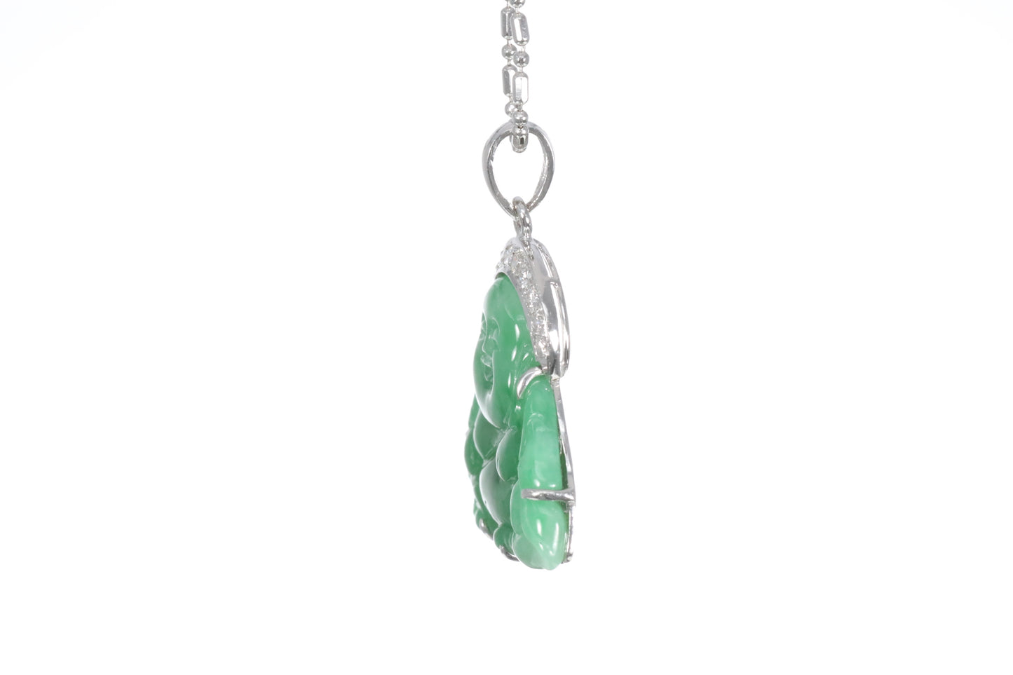 Jadeite Buddha with a Diamond Halo