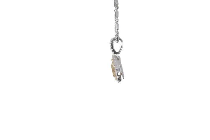 Fancy Yellow Diamond Pear Shaped Pendant