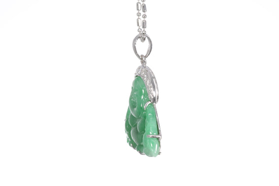 Jadeite Buddha with a Diamond Halo