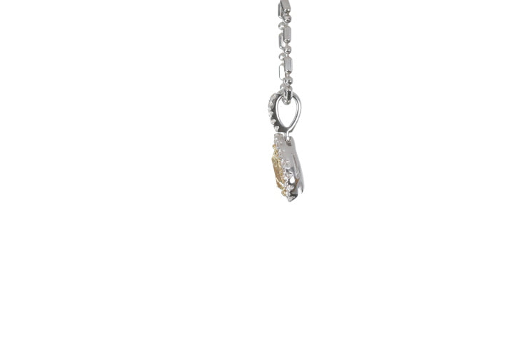 Fancy Yellow Diamond Pear Shaped Pendant