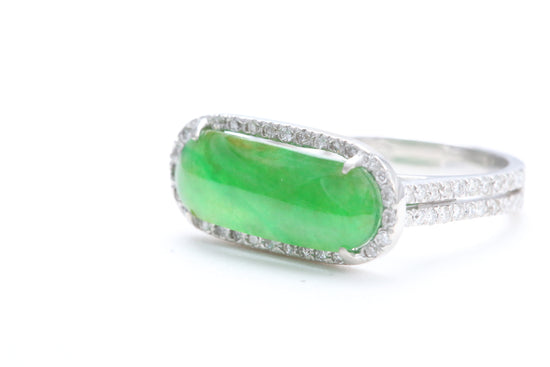 Jadeite Diamond Ring