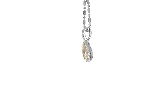 Fancy Yellow Diamond Pear Shaped Pendant