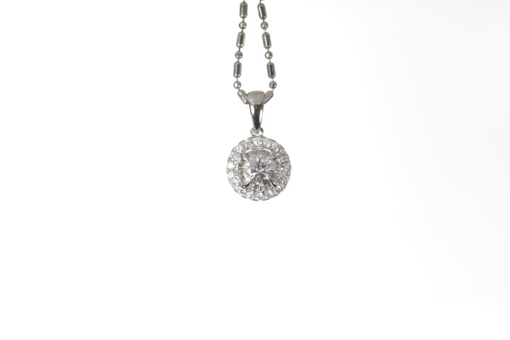 Classic Diamond Halo Pendant