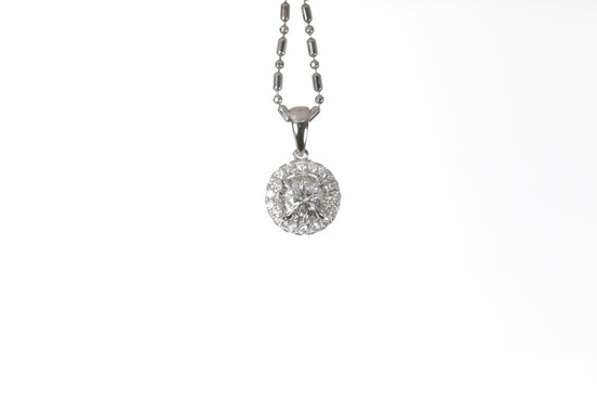 Classic Diamond Halo Pendant