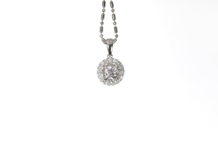 Classic Diamond Halo Pendant