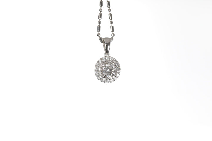 Classic Diamond Halo Pendant