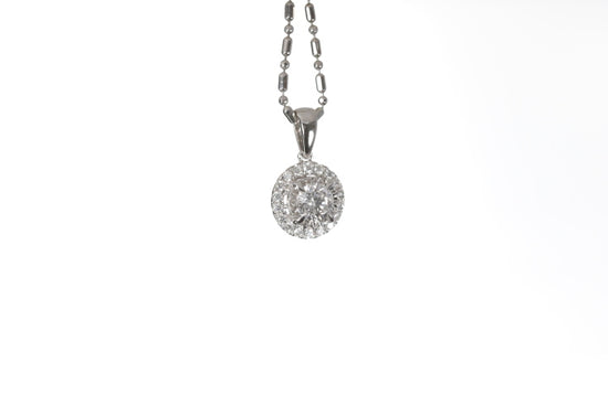 Classic Diamond Halo Pendant