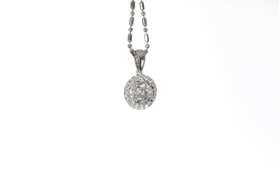 Classic Diamond Halo Pendant