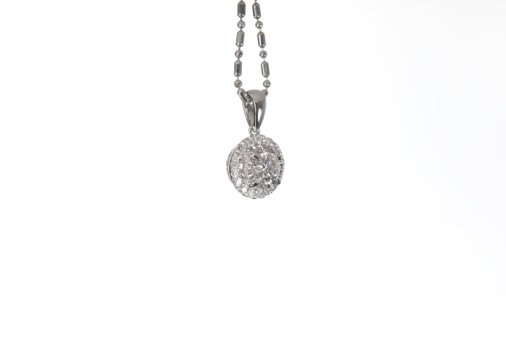 Classic Diamond Halo Pendant