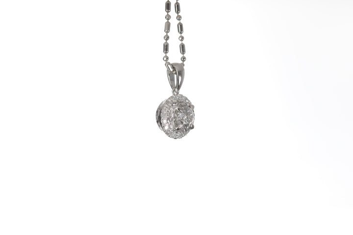 Classic Diamond Halo Pendant