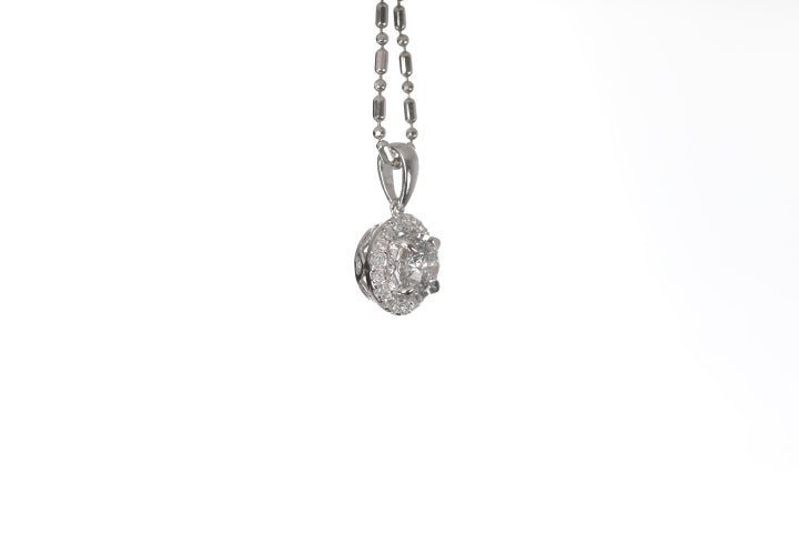 Classic Diamond Halo Pendant