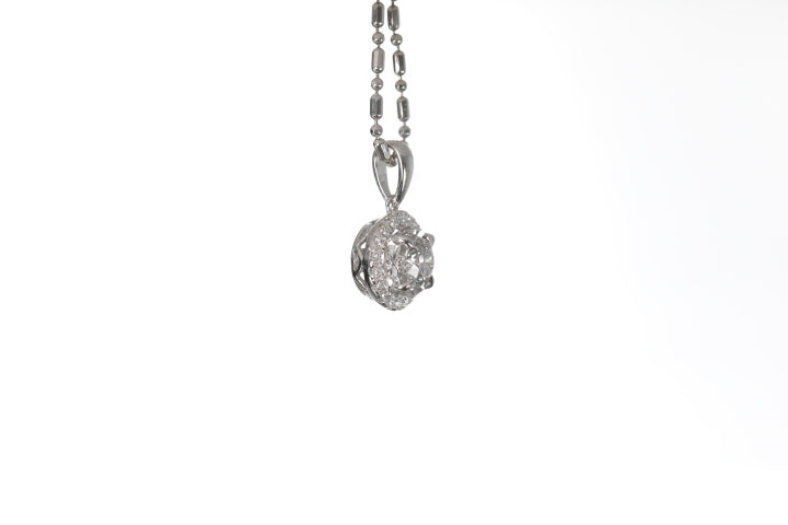 Classic Diamond Halo Pendant