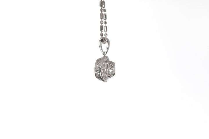 Classic Diamond Halo Pendant