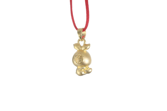 24K Gold 3D Rabbit Pendant