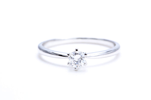1/4 Carat Solitaire Engagement Ring 18K White Gold