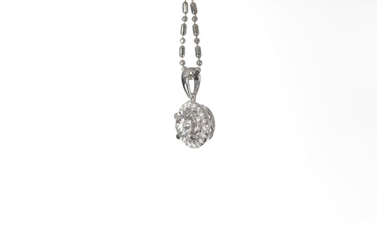 Classic Diamond Halo Pendant