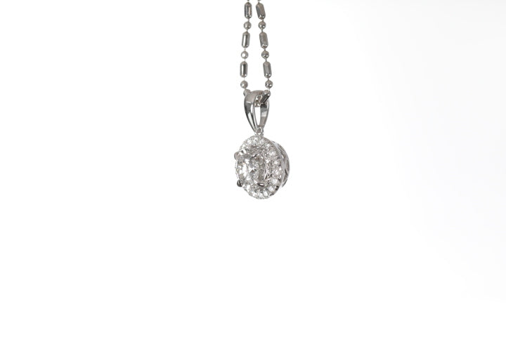 Classic Diamond Halo Pendant