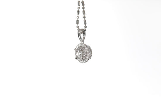 Classic Diamond Halo Pendant