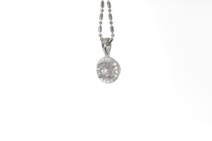 Classic Diamond Halo Pendant