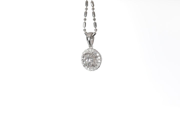 Classic Diamond Halo Pendant