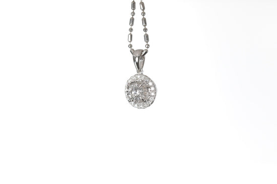 Classic Diamond Halo Pendant