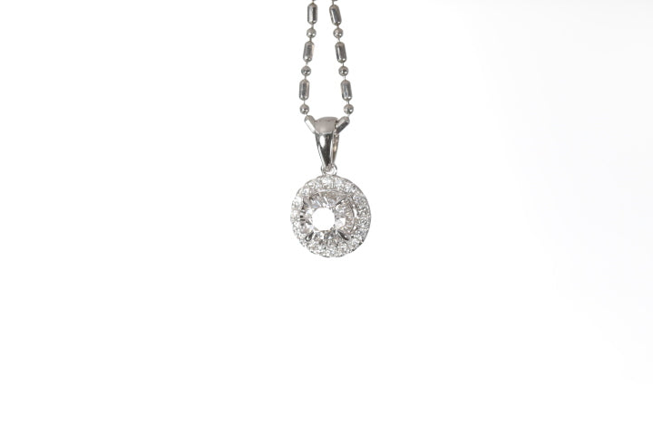 Classic Diamond Halo Pendant