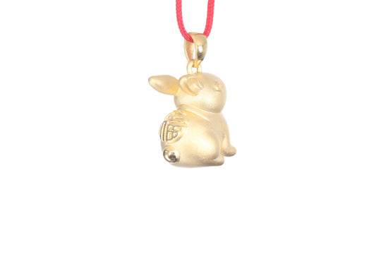 24K Gold Rabbit Pendant