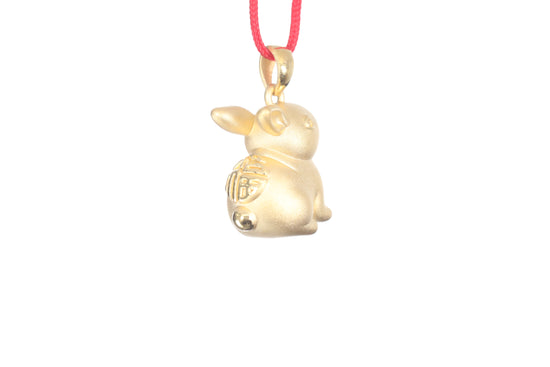 24K Gold Rabbit Pendant