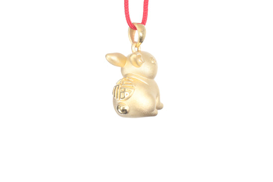 24K Gold Rabbit Pendant