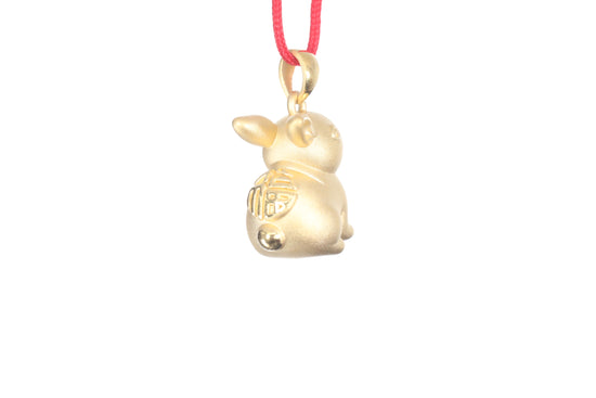 24K Gold Rabbit Pendant