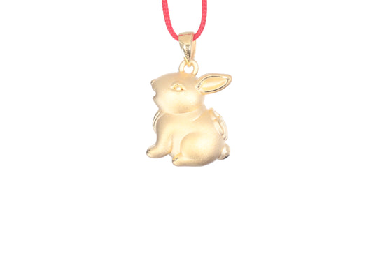 24K Gold Rabbit Pendant